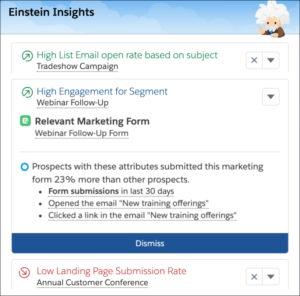 Salesforce Summer 19' Release Notes Einstein insights example of high engagement 